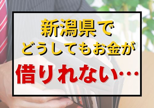 新潟県でどうしてもお金が借りれない…